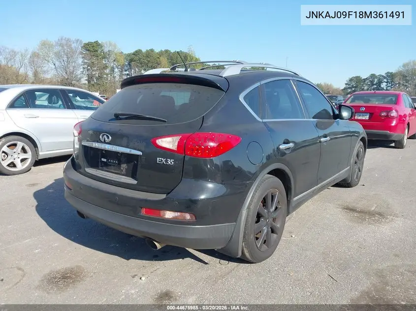 2008 Infiniti Ex35 Journey VIN: JNKAJ09F18M361491 Lot: 44675985