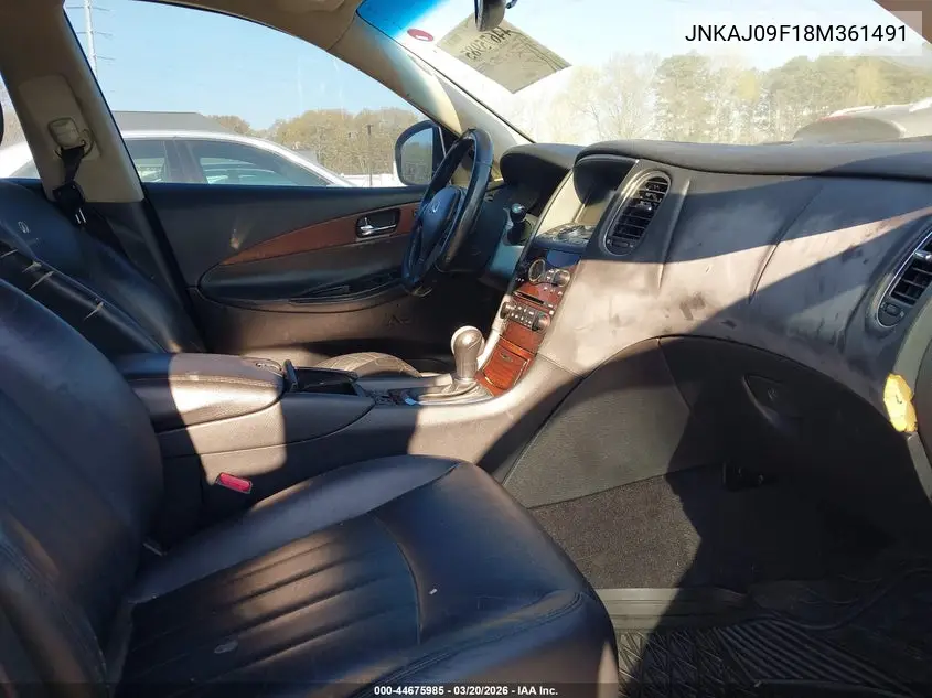 2008 Infiniti Ex35 Journey VIN: JNKAJ09F18M361491 Lot: 44675985
