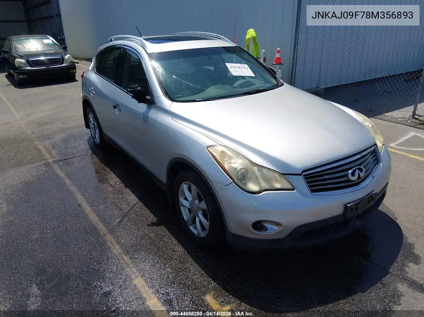 2008 Infiniti Ex35 Journey VIN: JNKAJ09F78M356893 Lot: 44858280
