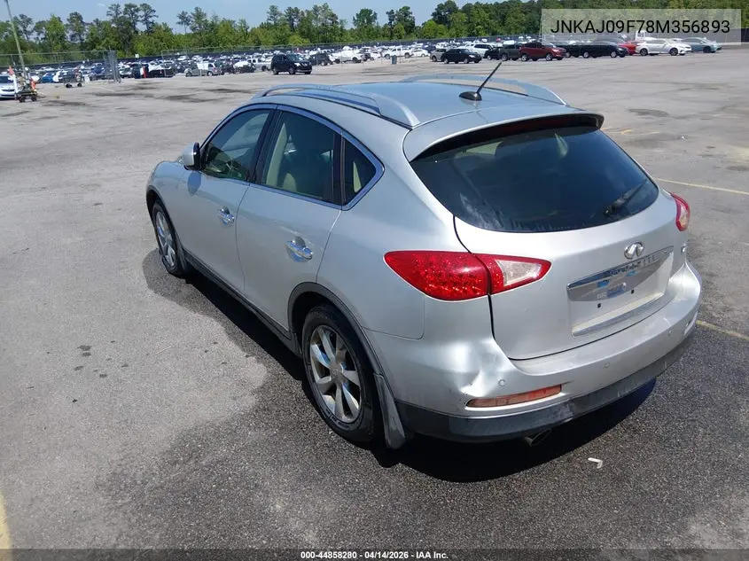 2008 Infiniti Ex35 Journey VIN: JNKAJ09F78M356893 Lot: 44858280