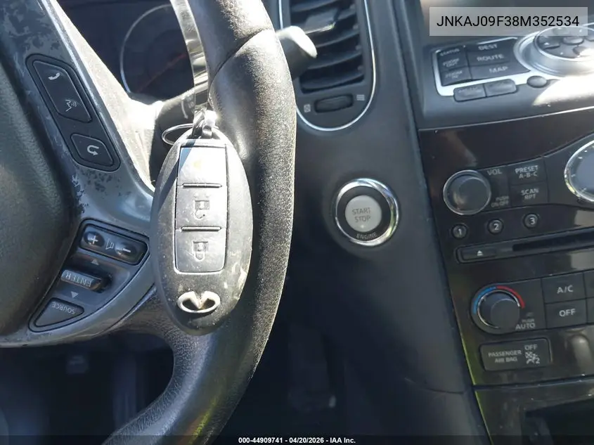 2008 Infiniti Ex35 Journey VIN: JNKAJ09F38M352534 Lot: 44909741