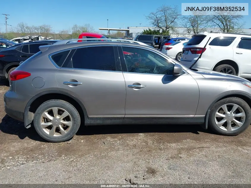 2008 Infiniti Ex35 Journey VIN: JNKAJ09F38M352534 Lot: 44909741
