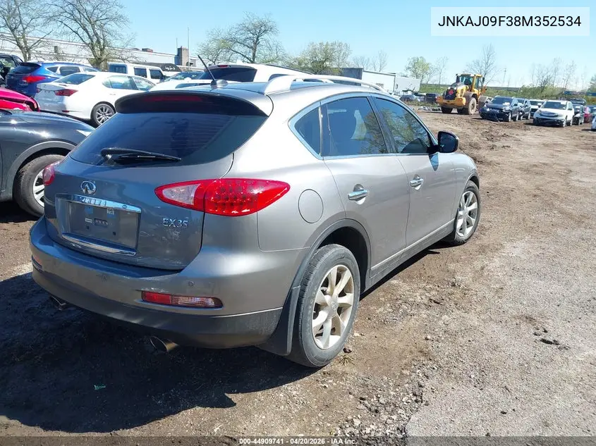 2008 Infiniti Ex35 Journey VIN: JNKAJ09F38M352534 Lot: 44909741