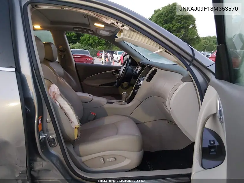 2008 Infiniti Ex35 Journey VIN: JNKAJ09F18M353570 Lot: 44936266
