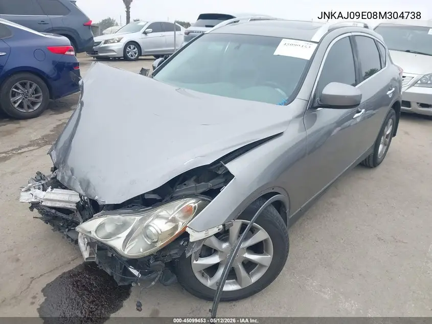 2008 Infiniti Ex35 Journey VIN: JNKAJ09E08M304738 Lot: 45099453