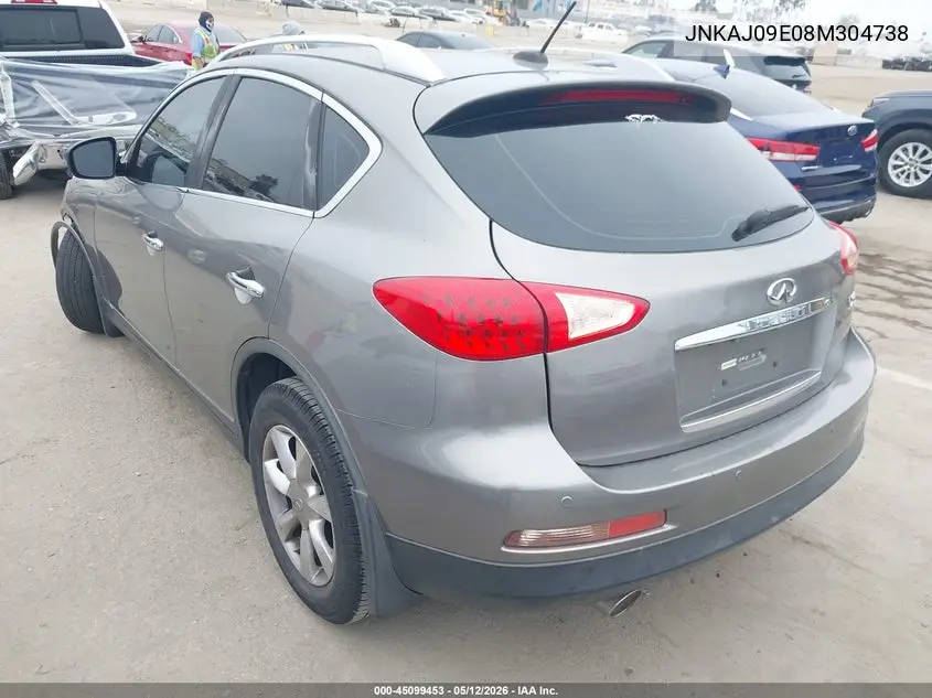 2008 Infiniti Ex35 Journey VIN: JNKAJ09E08M304738 Lot: 45099453