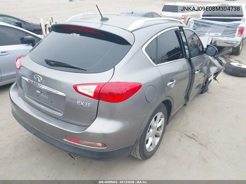2008 Infiniti Ex35 Journey VIN: JNKAJ09E08M304738 Lot: 45099453