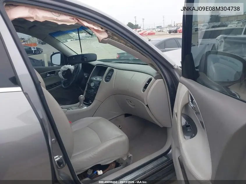 2008 Infiniti Ex35 Journey VIN: JNKAJ09E08M304738 Lot: 45099453