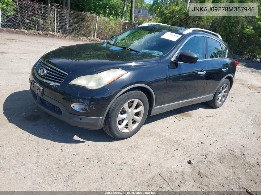 2008 Infiniti Ex35 Journey VIN: JNKAJ09F78M357946 Lot: 45204578