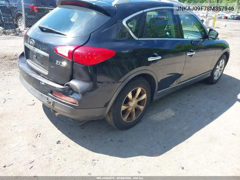 2008 Infiniti Ex35 Journey VIN: JNKAJ09F78M357946 Lot: 45204578