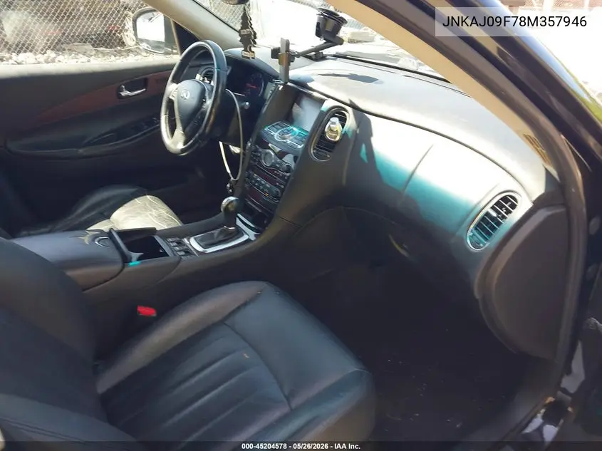 2008 Infiniti Ex35 Journey VIN: JNKAJ09F78M357946 Lot: 45204578