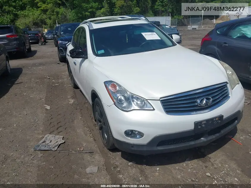 2008 Infiniti Ex35 Journey VIN: JNKAJ09F48M362277 Lot: 45259059