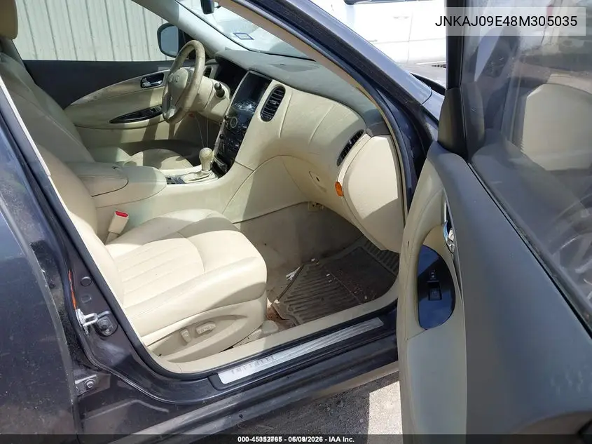 2008 Infiniti Ex35 Journey VIN: JNKAJ09E48M305035 Lot: 45352765