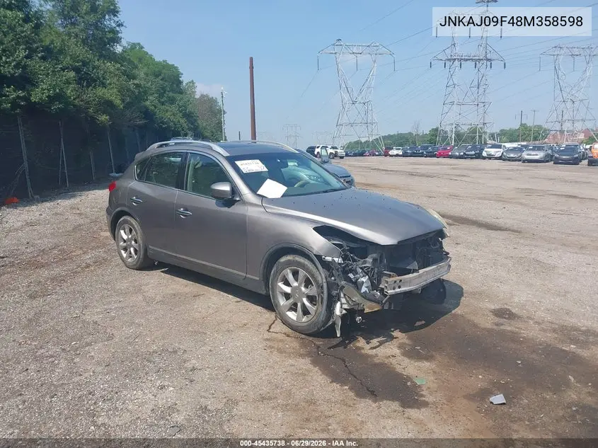 2008 Infiniti Ex35 Journey VIN: JNKAJ09F48M358598 Lot: 45435738