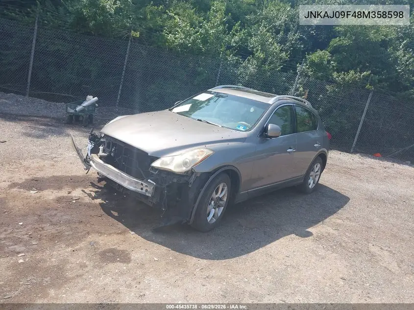 2008 Infiniti Ex35 Journey VIN: JNKAJ09F48M358598 Lot: 45435738