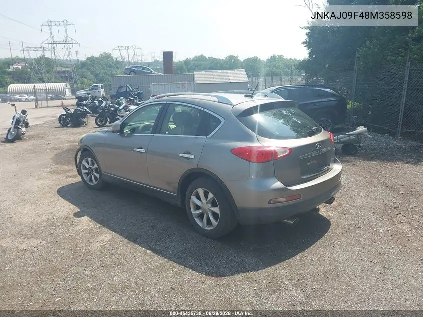 2008 Infiniti Ex35 Journey VIN: JNKAJ09F48M358598 Lot: 45435738