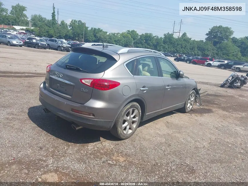 2008 Infiniti Ex35 Journey VIN: JNKAJ09F48M358598 Lot: 45435738