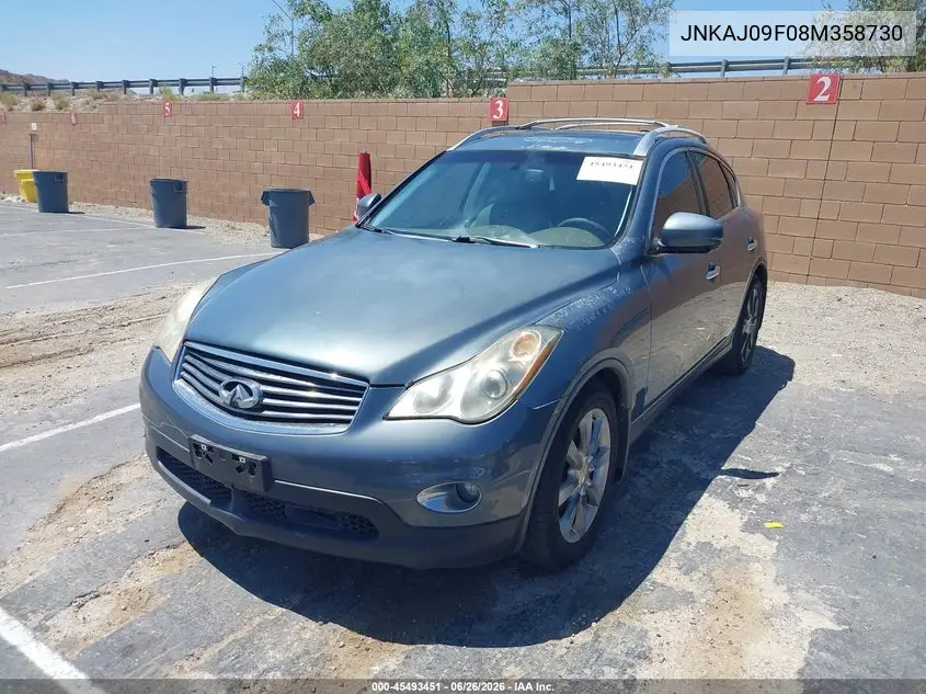 2008 Infiniti Ex35 Journey VIN: JNKAJ09F08M358730 Lot: 45493451