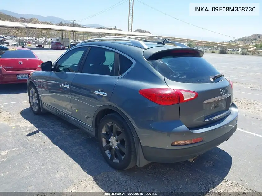 2008 Infiniti Ex35 Journey VIN: JNKAJ09F08M358730 Lot: 45493451