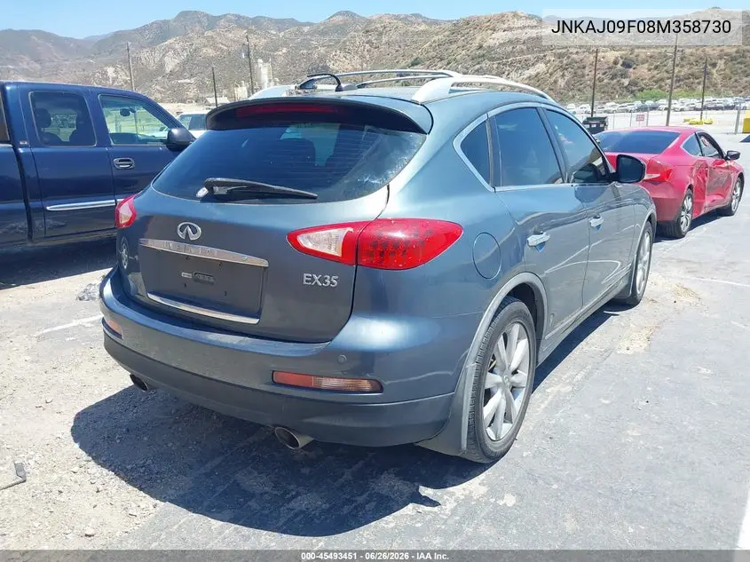 2008 Infiniti Ex35 Journey VIN: JNKAJ09F08M358730 Lot: 45493451