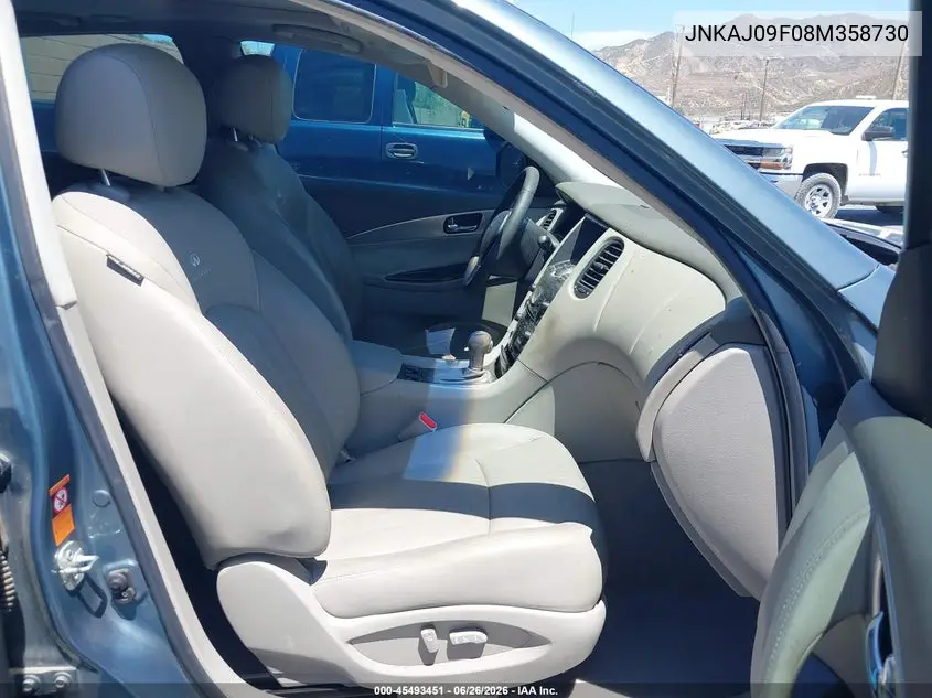 2008 Infiniti Ex35 Journey VIN: JNKAJ09F08M358730 Lot: 45493451