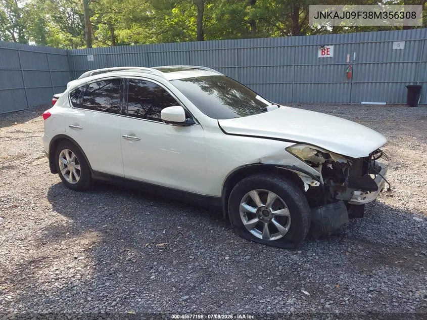 2008 Infiniti Ex35 Journey VIN: JNKAJ09F38M356308 Lot: 45577198