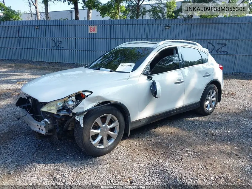 2008 Infiniti Ex35 Journey VIN: JNKAJ09F38M356308 Lot: 45577198