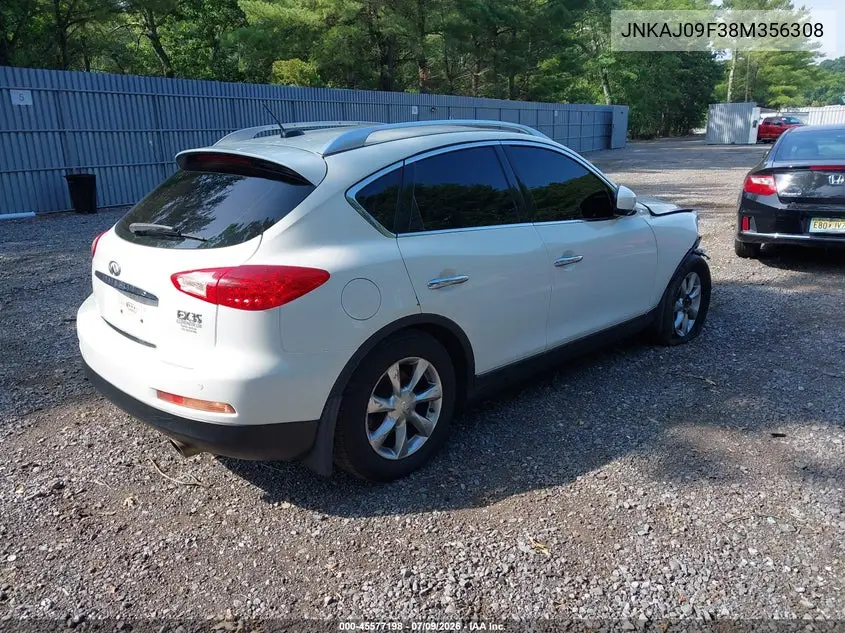 2008 Infiniti Ex35 Journey VIN: JNKAJ09F38M356308 Lot: 45577198