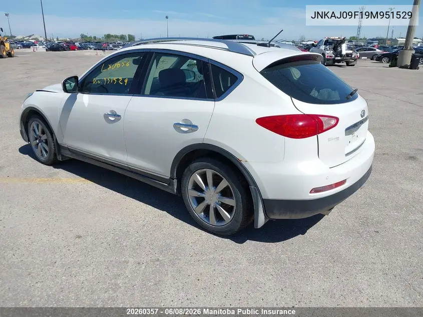 2009 Infiniti Ex35 VIN: JNKAJ09F19M951529 Lot: 20260357