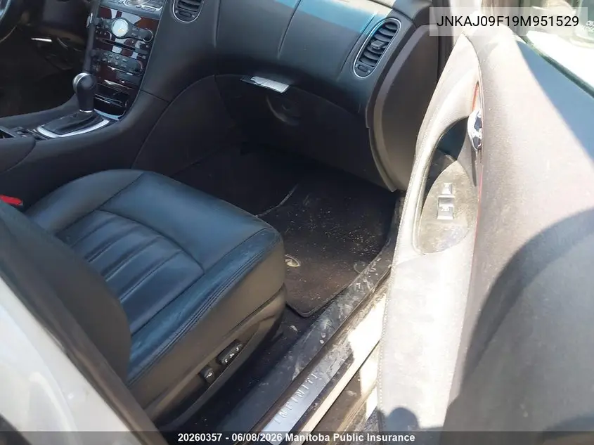 2009 Infiniti Ex35 VIN: JNKAJ09F19M951529 Lot: 20260357
