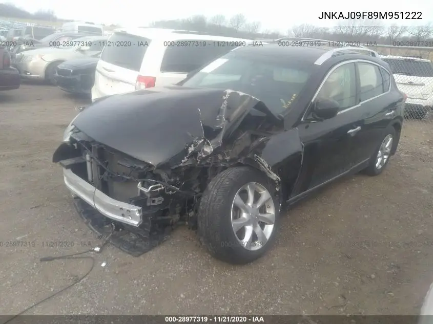 2009 Infiniti Ex35 Journey VIN: JNKAJ09F89M951222 Lot: 28977319