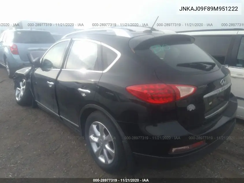 2009 Infiniti Ex35 Journey VIN: JNKAJ09F89M951222 Lot: 28977319