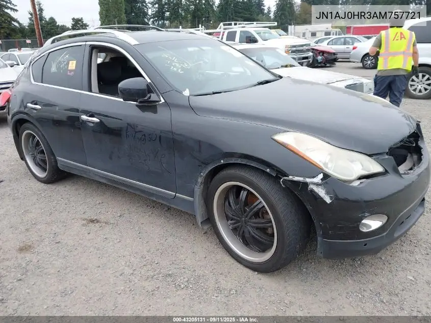 2010 Infiniti Ex35 Journey VIN: JN1AJ0HR3AM757721 Lot: 43205131