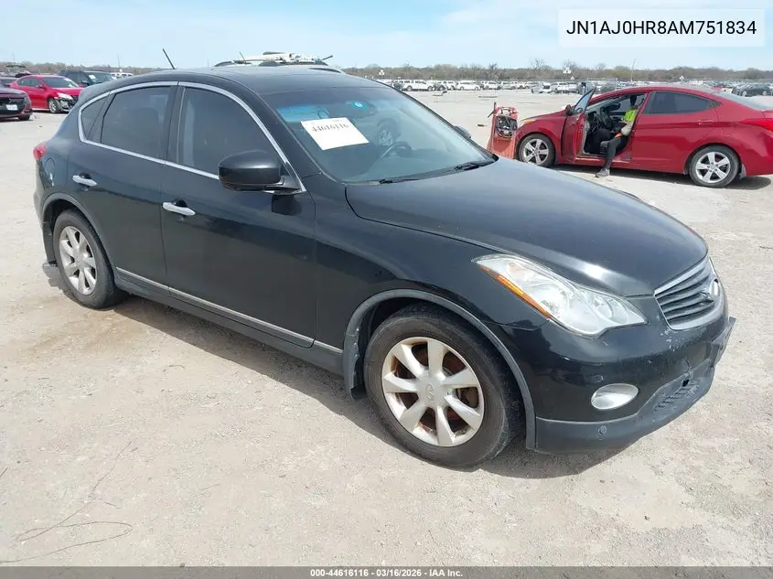 2010 Infiniti Ex35 Journey VIN: JN1AJ0HR8AM751834 Lot: 44616116