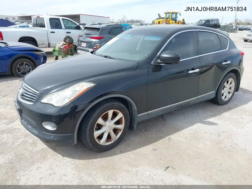 2010 Infiniti Ex35 Journey VIN: JN1AJ0HR8AM751834 Lot: 44616116