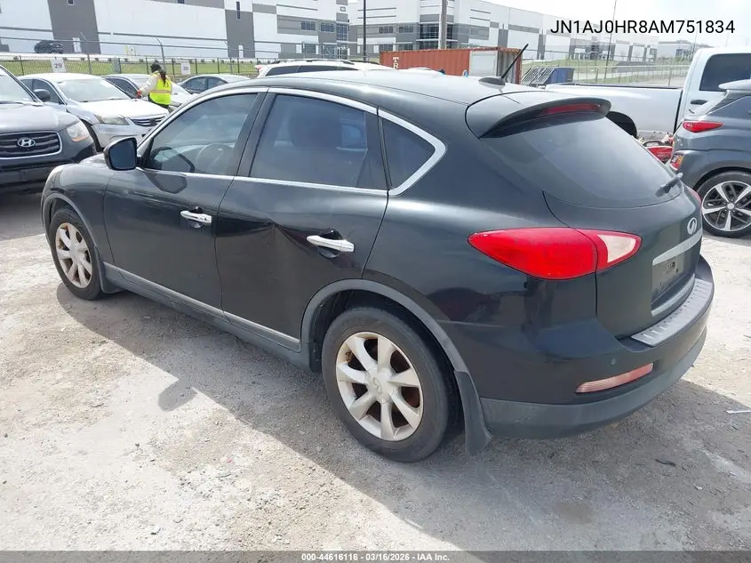 2010 Infiniti Ex35 Journey VIN: JN1AJ0HR8AM751834 Lot: 44616116