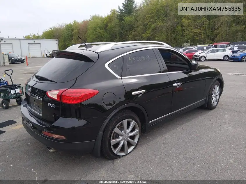 2010 Infiniti Ex35 Journey VIN: JN1AJ0HRXAM755335 Lot: 45069094