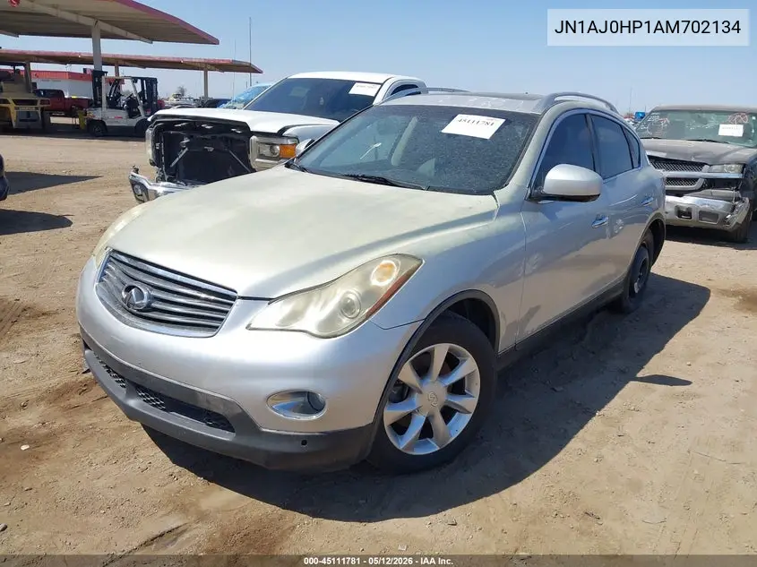 2010 Infiniti Ex35 Journey VIN: JN1AJ0HP1AM702134 Lot: 45111781