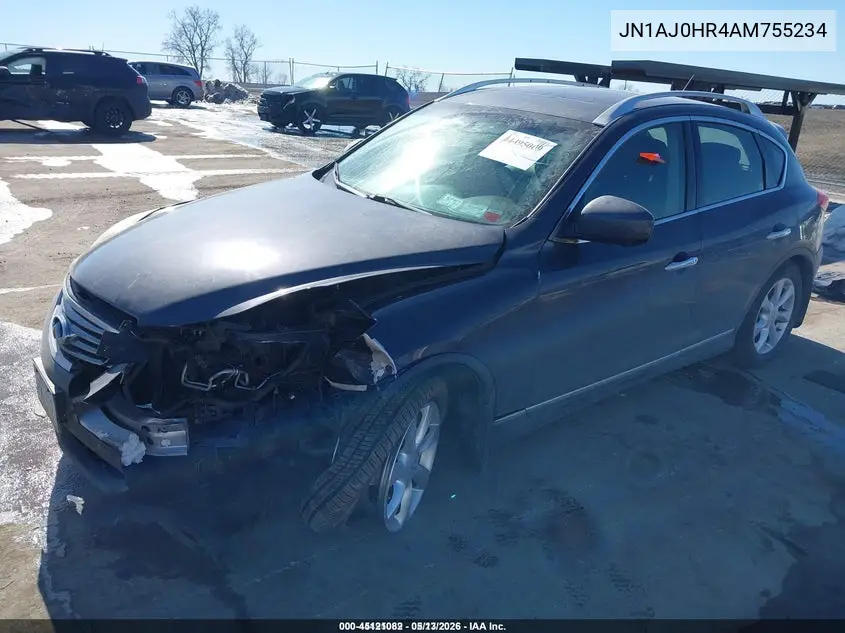 2010 Infiniti Ex35 Journey VIN: JN1AJ0HR4AM755234 Lot: 45121082