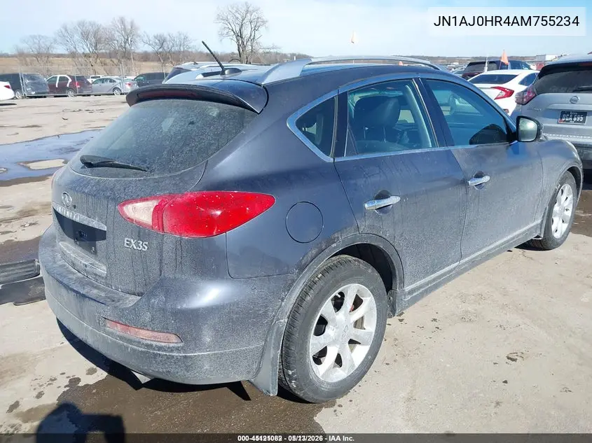 2010 Infiniti Ex35 Journey VIN: JN1AJ0HR4AM755234 Lot: 45121082