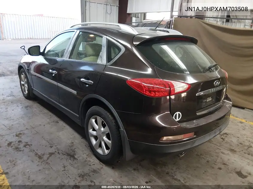 2010 Infiniti Ex35 Journey VIN: JN1AJ0HPXAM703508 Lot: 45267038
