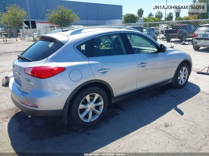 2010 Infiniti Ex35 Journey VIN: JN1AJ0HR5AM756098 Lot: 45415991