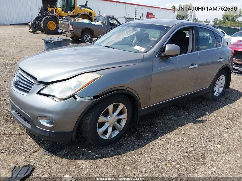 2010 Infiniti Ex35 Journey VIN: JN1AJ0HR1AM752680 Lot: 45418622