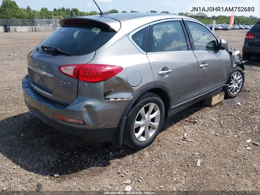 2010 Infiniti Ex35 Journey VIN: JN1AJ0HR1AM752680 Lot: 45418622