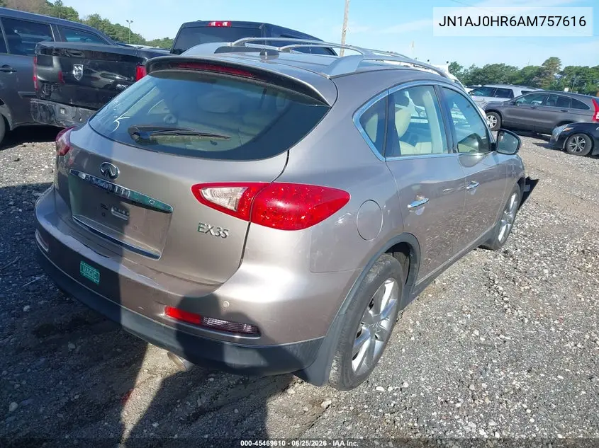 2010 Infiniti Ex35 Journey VIN: JN1AJ0HR6AM757616 Lot: 45469610