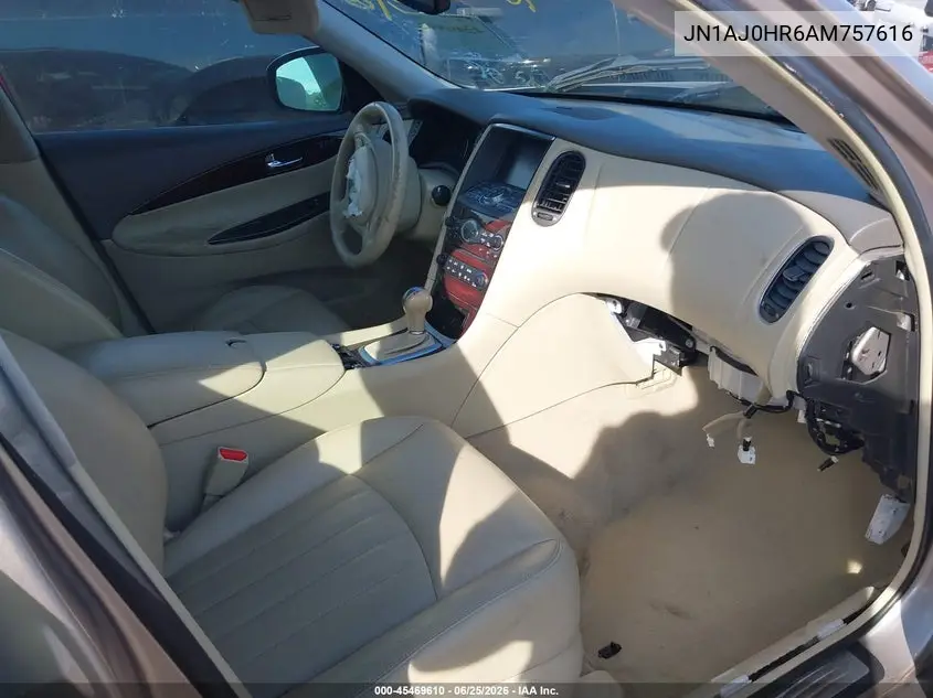 2010 Infiniti Ex35 Journey VIN: JN1AJ0HR6AM757616 Lot: 45469610