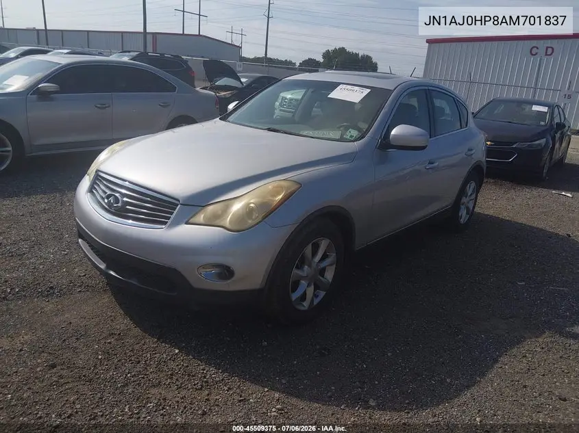 2010 Infiniti Ex35 Journey VIN: JN1AJ0HP8AM701837 Lot: 45509375