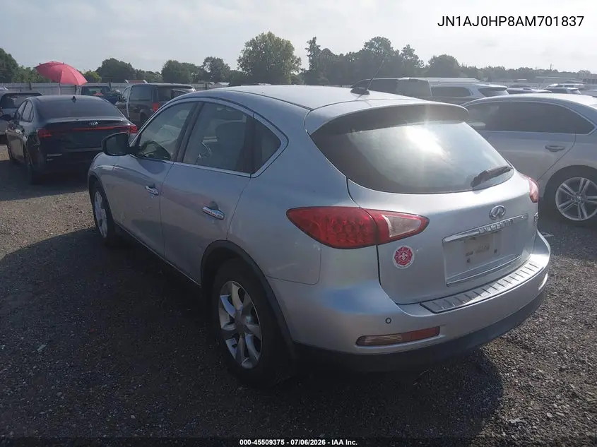 2010 Infiniti Ex35 Journey VIN: JN1AJ0HP8AM701837 Lot: 45509375