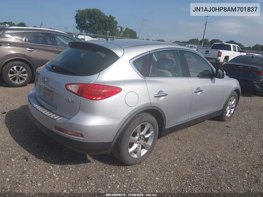 2010 Infiniti Ex35 Journey VIN: JN1AJ0HP8AM701837 Lot: 45509375