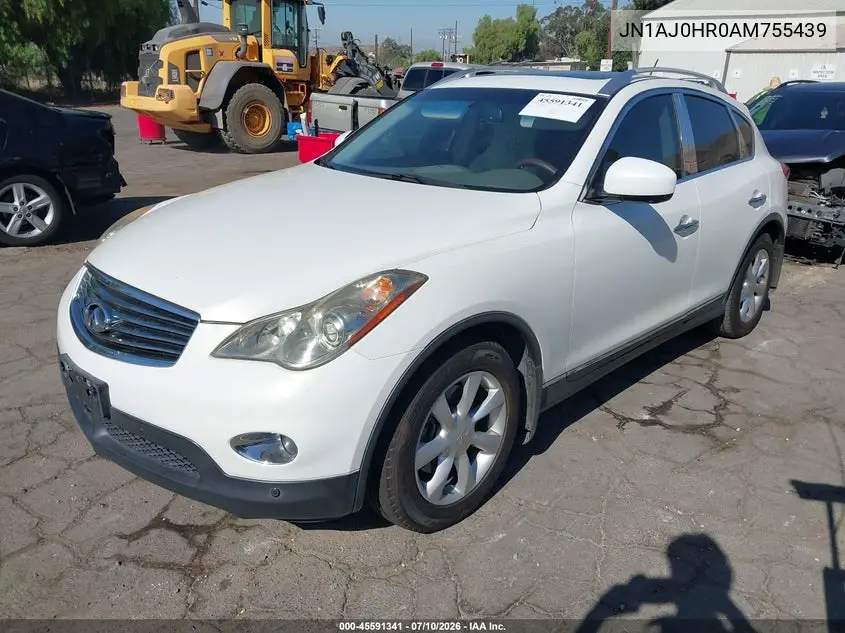2010 Infiniti Ex35 Journey VIN: JN1AJ0HR0AM755439 Lot: 45591341